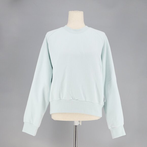 NWT ATHLETA Forever Fleece Relaxed Crew Sweatshirt Minty Green Size M - Picture 2 of 10